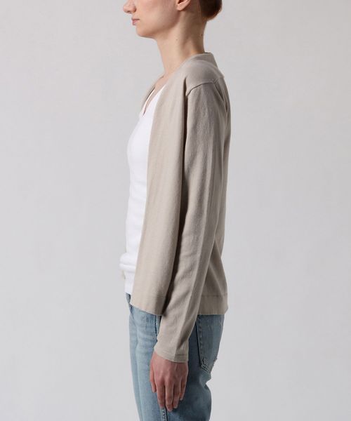 three dots(スリードッツ)の「オープンカーディガン(カーディガン/ボレロ・レディース・ライトベージュ/ホワイト/ピンク・SMALL/MEDIUM)」の7枚目の写真