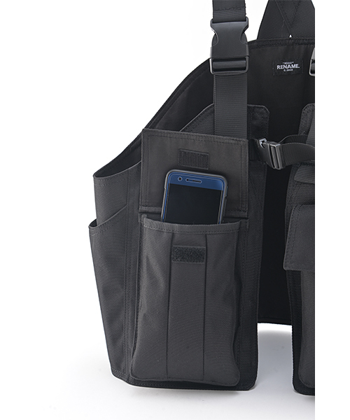 DEVICE(デバイス)の「【WEARISTA じーたー×DEVICE コラボ】Rename CORDURA バックパックベスト ミリタリーベスト キャンプベスト(ベスト・メンズ・ブラック/ネイビー・FREE)」の7枚目の写真