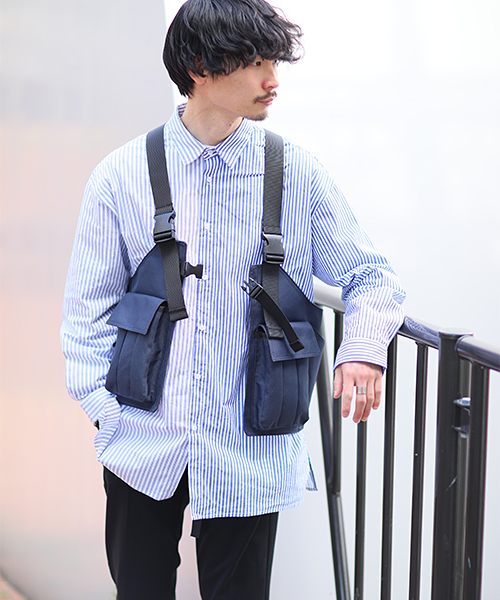 DEVICE(デバイス)の「【WEARISTA じーたー×DEVICE コラボ】Rename CORDURA バックパックベスト ミリタリーベスト キャンプベスト(ベスト・メンズ・ブラック/ネイビー・FREE)」の6枚目の写真