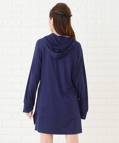 Lace Ladies（レースレディース）の「ワンピース風ロング丈ラッシュガード（ラッシュガード・レディース・ネイビー/ホワイト/ホワイト系その他/ブラック/ブルーグレー・FREE）」の10枚目の写真