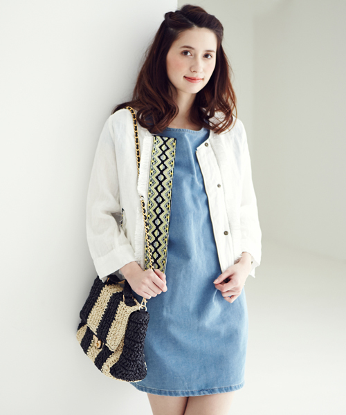 Another Edition（アナザーエディション）の「AE JQ TAPE BLSN ◆（ブルゾン・レディース・ホワイト/ベージュ/オリーブ・SMALL/MEDIUM）」の8枚目の写真