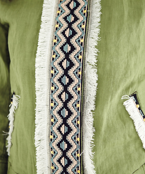 Another Edition（アナザーエディション）の「AE JQ TAPE BLSN ◆（ブルゾン・レディース・ホワイト/ベージュ/オリーブ・SMALL/MEDIUM）」の9枚目の写真