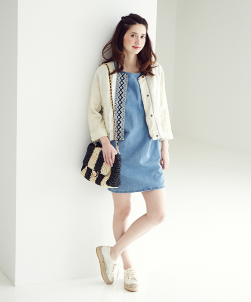 Another Edition（アナザーエディション）の「AE JQ TAPE BLSN ◆（ブルゾン・レディース・ホワイト/ベージュ/オリーブ・SMALL/MEDIUM）」の12枚目の写真