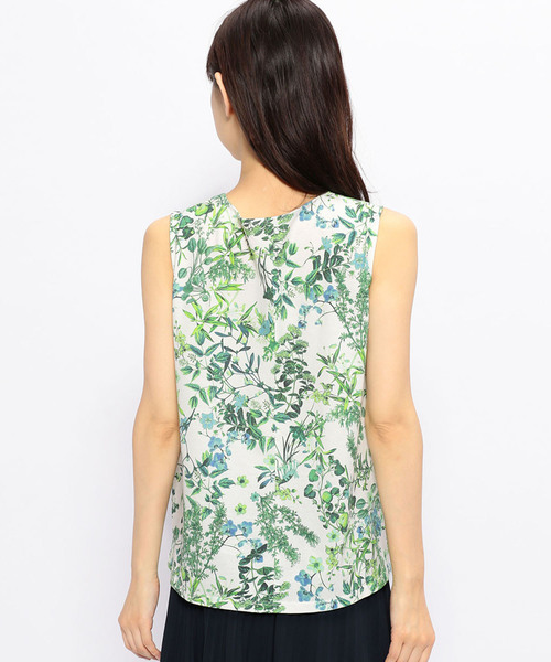 A/C DESIGN BY ALPHA CUBIC(エーシーデザインバイアルファキュービック)の「ボタニカルプリントプルオーバー(Tシャツ/カットソー・レディース・ブルー/グリーン・M size/L size)」の7枚目の写真