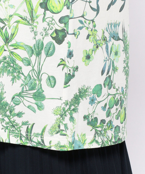 A/C DESIGN BY ALPHA CUBIC(エーシーデザインバイアルファキュービック)の「ボタニカルプリントプルオーバー(Tシャツ/カットソー・レディース・ブルー/グリーン・M size/L size)」の9枚目の写真