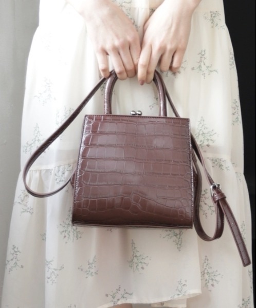 Heather(ヘザー)の「ガマグチショルダーBAG 847719(ショルダーバッグ・レディース・ブラック/ブラック系その他/ブラウン系その他/ベージュ系その他/ブラウン・ONE SIZE)」の4枚目の写真