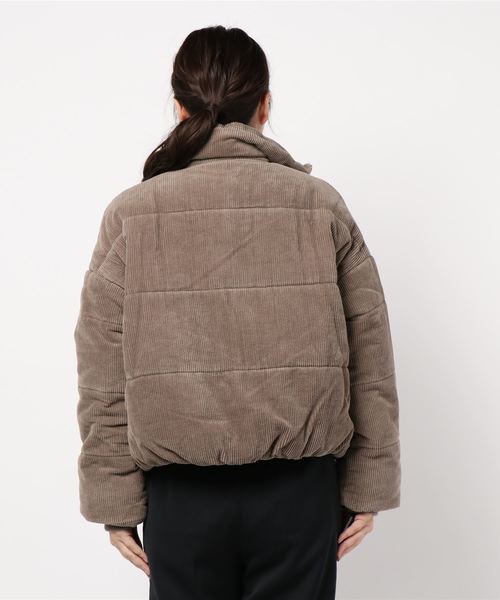 SESTO(セスト)の「コーデュロイ フェイクダウンジャケット(ダウンジャケット/コート・レディース・アイボリー/グレイッシュベージュ/ブラック・M)」の5枚目の写真