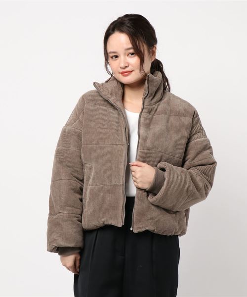 SESTO(セスト)の「コーデュロイ フェイクダウンジャケット(ダウンジャケット/コート・レディース・アイボリー/グレイッシュベージュ/ブラック・M)」の20枚目の写真