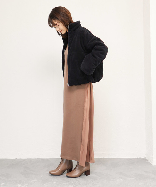 SESTO(セスト)の「コーデュロイ フェイクダウンジャケット(ダウンジャケット/コート・レディース・アイボリー/グレイッシュベージュ/ブラック・M)」の14枚目の写真