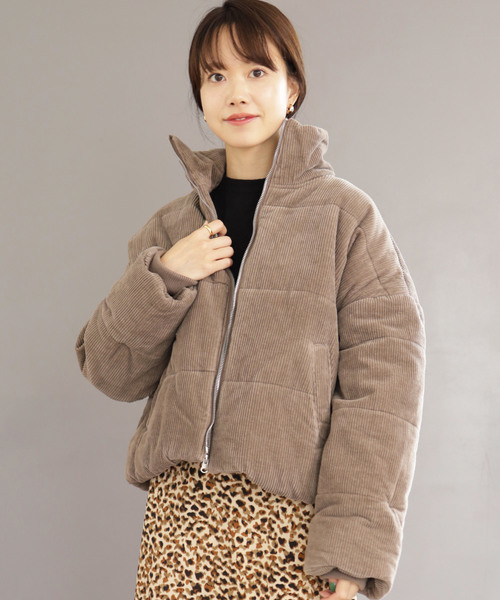 SESTO(セスト)の「コーデュロイ フェイクダウンジャケット(ダウンジャケット/コート・レディース・アイボリー/グレイッシュベージュ/ブラック・M)」の21枚目の写真