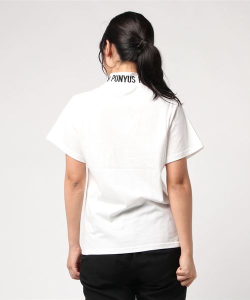 PUNYUS（プニュズ）の「ロゴジャガ－ドハイネックＴ（Tシャツ/カットソー・レディース・ホワイト/ブラック・1/2/4/3）」の5枚目の写真