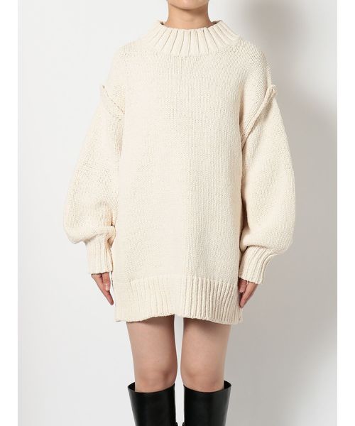 EMODA（エモダ）の「モールハイネックミニワンピース（ワンピース・レディース・ホワイト/ブラック/レッド/オレンジ/ベージュ・FREE）」の21枚目の写真