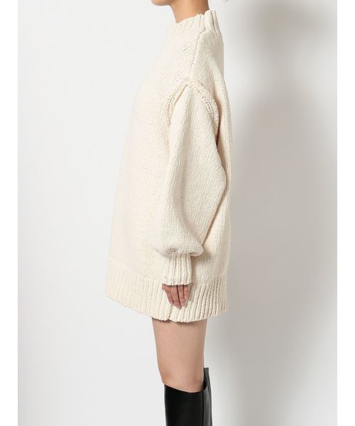 EMODA（エモダ）の「モールハイネックミニワンピース（ワンピース・レディース・ホワイト/ブラック/レッド/オレンジ/ベージュ・FREE）」の22枚目の写真