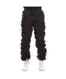 ブラックアコーディオンパンツ(BLACK-ACCORDION PANTS)