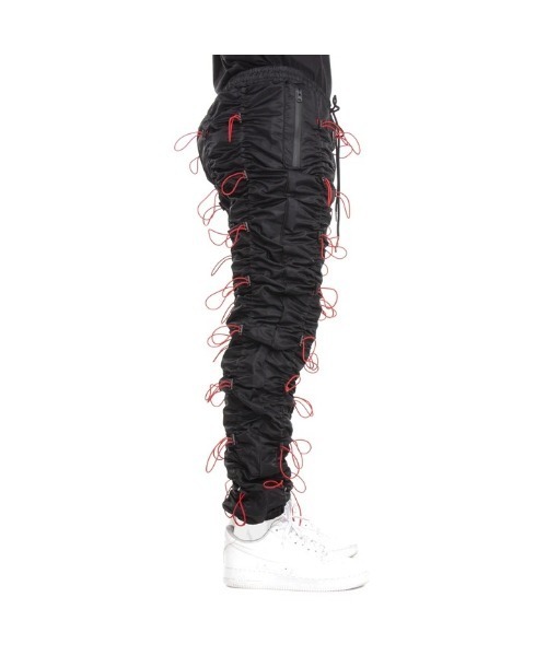 ブラックアコーディオンパンツ（BLACK-ACCORDION PANTS