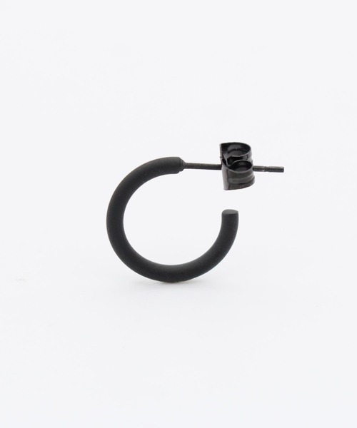 Vaya Con Dios（ヴァヤコンディオス）の「【VayaConDios/ヴァヤコンディオス】ステンレス製O字フープピアス（ピアス（片耳用）・メンズ・シルバー/ブラック/ピンクゴールド/ゴールド・FREE）」の5枚目の写真