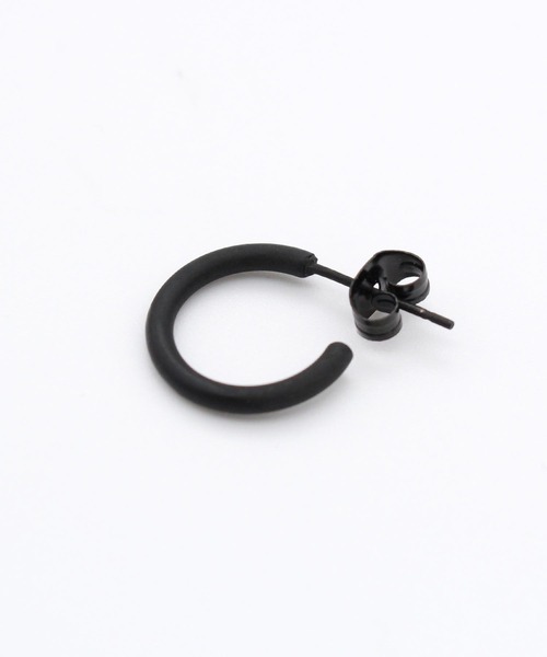 Vaya Con Dios（ヴァヤコンディオス）の「【VayaConDios/ヴァヤコンディオス】ステンレス製O字フープピアス（ピアス（片耳用）・メンズ・シルバー/ブラック/ピンクゴールド/ゴールド・FREE）」の6枚目の写真