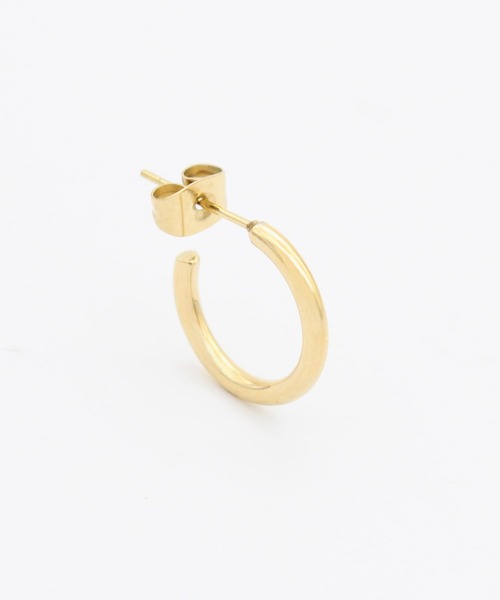 Vaya Con Dios（ヴァヤコンディオス）の「【VayaConDios/ヴァヤコンディオス】ステンレス製O字フープピアス（ピアス（片耳用）・メンズ・シルバー/ブラック/ピンクゴールド/ゴールド・FREE）」の13枚目の写真