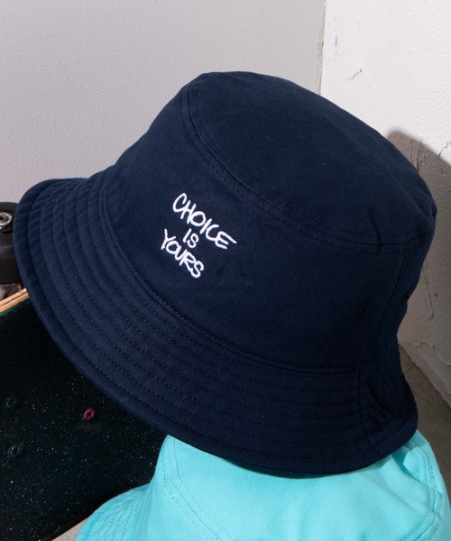 WEGO（ウィゴー）の「WEGO/グラフィック刺繍バケットハット（ハット・メンズ・ホワイト/ブラック/パープル/ネイビー/グリーン系その他・FREE）」の4枚目の写真