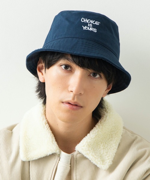 WEGO（ウィゴー）の「WEGO/グラフィック刺繍バケットハット（ハット・メンズ・ホワイト/ブラック/パープル/ネイビー/グリーン系その他・FREE）」の8枚目の写真