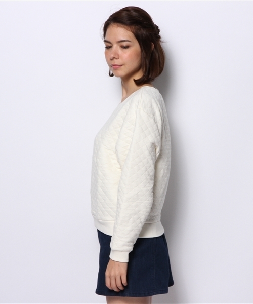 WEGO(ウィゴー)の「WEGO/キルティングスウェット(スウェット・レディース・アイボリー/杢グレー/ネイビー/ライトピンク・FREE)」の9枚目の写真