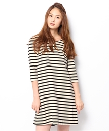 Tiara | BACKチャーミングボーダーワンピース【LEE10月号】(ワンピース)