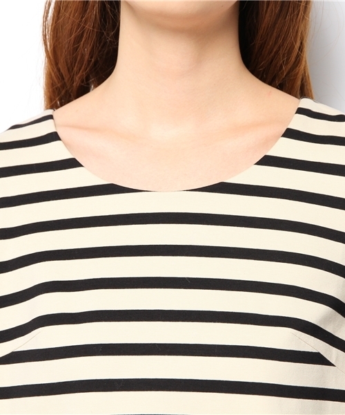 Tiara（ティアラ）の「BACKチャーミングボーダーワンピース【LEE10月号】（ワンピース・レディース・ブラック系その他/ホワイト×ブラック・3/2/4）」の5枚目の写真