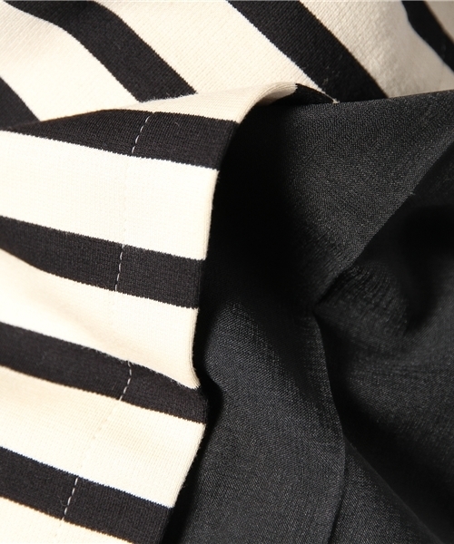 Tiara（ティアラ）の「BACKチャーミングボーダーワンピース【LEE10月号】（ワンピース・レディース・ブラック系その他/ホワイト×ブラック・3/2/4）」の9枚目の写真