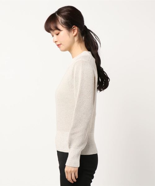 SIPULI（シプリ）の「ギマコットン 杢糸ショートプルオーバー（ニット/セーター・レディース・ネイビー/オレンジ/ベージュ・2/3）」の18枚目の写真