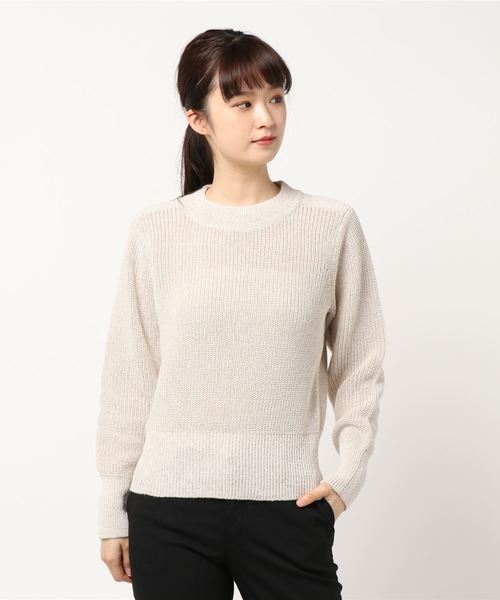 SIPULI（シプリ）の「ギマコットン 杢糸ショートプルオーバー（ニット/セーター・レディース・ネイビー/オレンジ/ベージュ・2/3）」の16枚目の写真