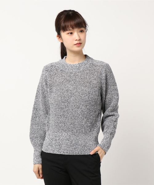 SIPULI（シプリ）の「ギマコットン 杢糸ショートプルオーバー（ニット/セーター・レディース・ネイビー/オレンジ/ベージュ・2/3）」の13枚目の写真
