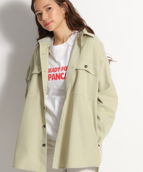 niko and...(ニコアンド)の「ウォッシャブルワイドCPOシャツ(シャツ/ブラウス・レディース・モカ/アイボリー/ライトグリーン・FREE)」の18枚目の写真