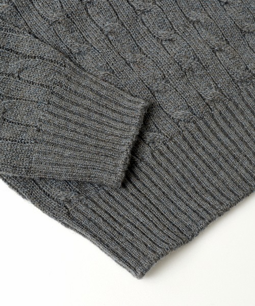 SHIPS（シップス）の「ZANONE: キャメル ケーブル クルーネック