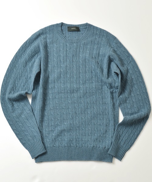 SHIPS（シップス）の「ZANONE: キャメル ケーブル クルーネック