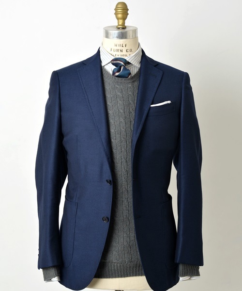 SHIPS（シップス）の「ZANONE: キャメル ケーブル クルーネック