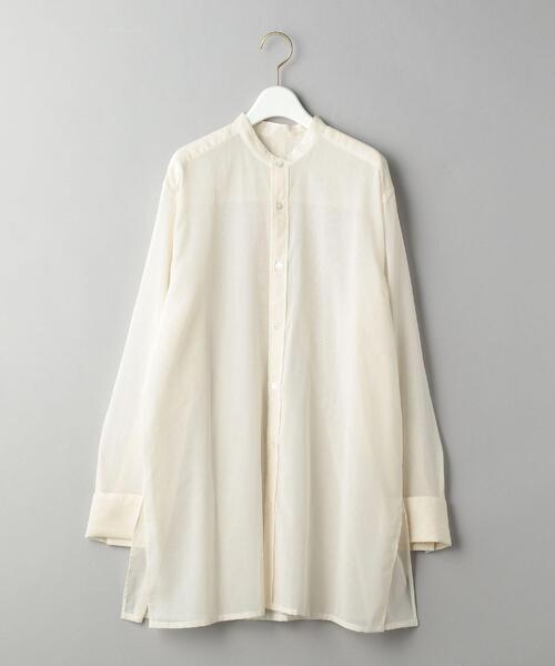 BEAUTY&amp;YOUTH UNITED ARROWS - Beauty ＆ youth  コットンオーガンジーバンドカラーシャツ BEAUTY&YOUTH UNITED ARROWS（ビューティーアンドユース