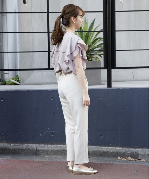 flower（フラワー）の「デイリーフリルパンツ 2（その他パンツ・レディース・ブルー/アイボリー/グレー・FREE）」の22枚目の写真