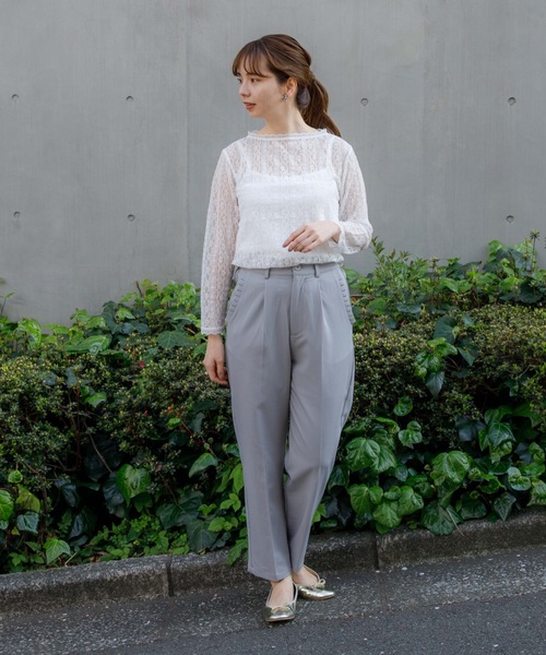 flower（フラワー）の「デイリーフリルパンツ 2（その他パンツ・レディース・ブルー/アイボリー/グレー・FREE）」の17枚目の写真