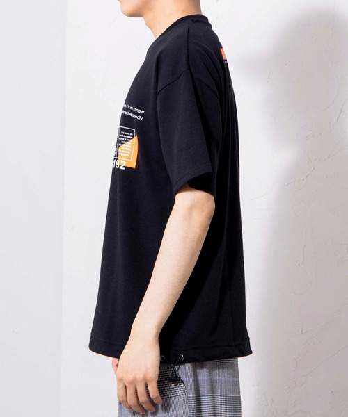 WEGO（ウィゴー）の「WEGO/ロゴドロストビッグシルエットTシャツ（Tシャツ/カットソー・メンズ・ホワイト/ブラック・LARGE/MEDIUM）」の5枚目の写真