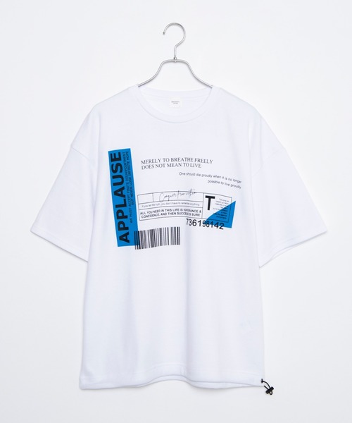 WEGO（ウィゴー）の「WEGO/ロゴドロストビッグシルエットTシャツ（Tシャツ/カットソー・メンズ・ホワイト/ブラック・LARGE/MEDIUM）」の7枚目の写真