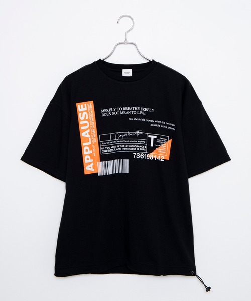 WEGO（ウィゴー）の「WEGO/ロゴドロストビッグシルエットTシャツ（Tシャツ/カットソー・メンズ・ホワイト/ブラック・LARGE/MEDIUM）」の8枚目の写真