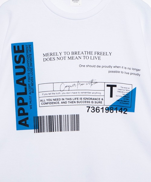 WEGO（ウィゴー）の「WEGO/ロゴドロストビッグシルエットTシャツ（Tシャツ/カットソー・メンズ・ホワイト/ブラック・LARGE/MEDIUM）」の11枚目の写真