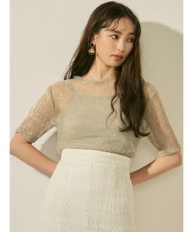 dazzlin | ラメローシースルートップス(Tシャツ/カットソー)