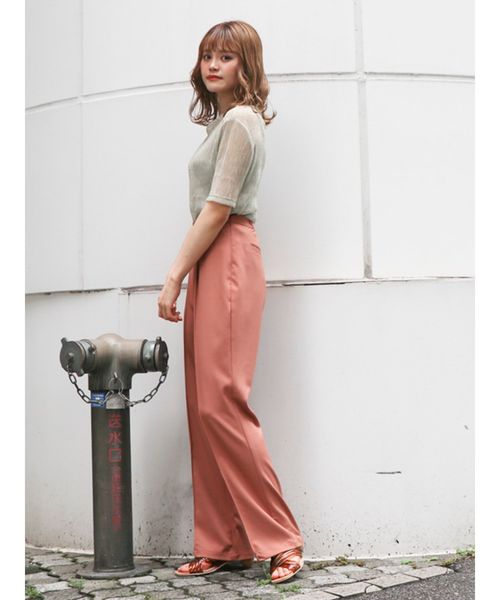 dazzlin（ダズリン）の「ラメローシースルートップス（Tシャツ/カットソー・レディース・シルバー/グリーン・FREE）」の3枚目の写真