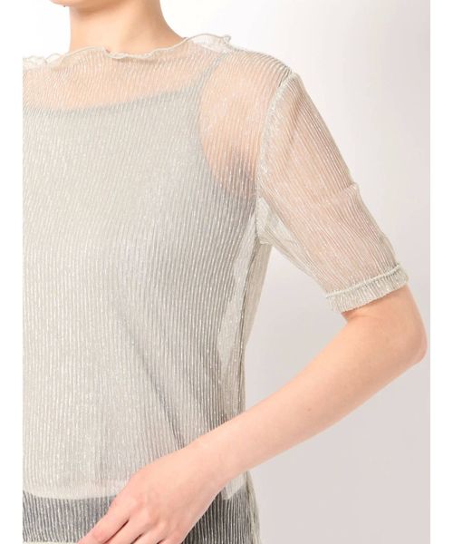 dazzlin（ダズリン）の「ラメローシースルートップス（Tシャツ/カットソー・レディース・シルバー/グリーン・FREE）」の15枚目の写真