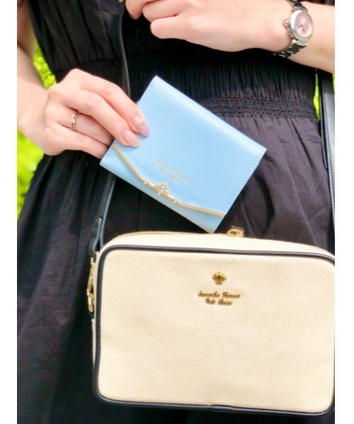 Samantha Thavasa Petit Choice（サマンサタバサ　プチチョイス）の「ジュエルバー 折財布（財布・レディース・ピンク/グレイッシュベージュ/ライトグリーン/ライトブルー・FREE）」の3枚目の写真