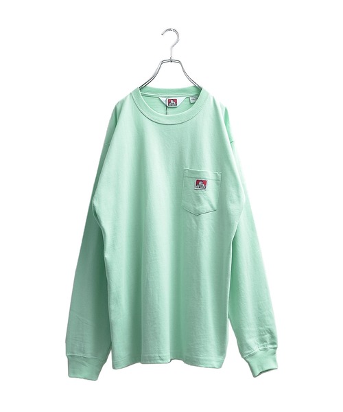 MinoriTY(マイノリティ)の「【BEN DAVIS】長袖ワンポイントロンT(Tシャツ/カットソー・メンズ・ブラック/ベージュ/ピンク/キャメル/ミント/ホワイト・L/M/XL)」の15枚目の写真