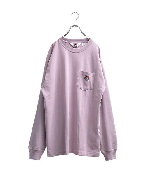 MinoriTY(マイノリティ)の「【BEN DAVIS】長袖ワンポイントロンT(Tシャツ/カットソー・メンズ・ブラック/ベージュ/ピンク/キャメル/ミント/ホワイト・L/M/XL)」の19枚目の写真