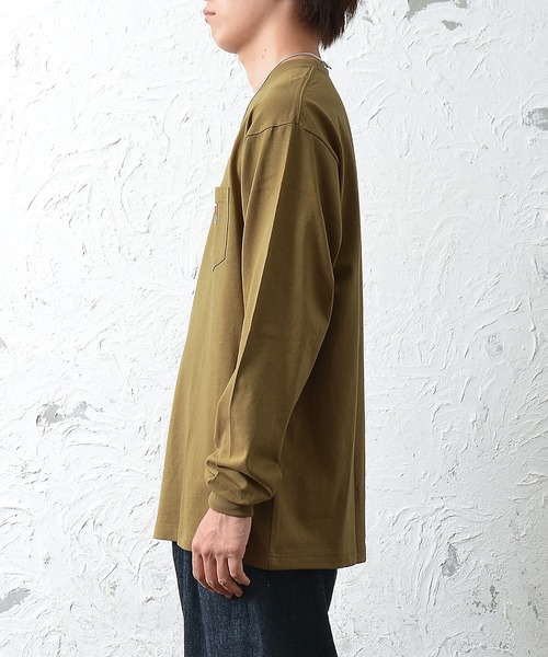 MinoriTY(マイノリティ)の「【BEN DAVIS】長袖ワンポイントロンT(Tシャツ/カットソー・メンズ・ブラック/ベージュ/ピンク/キャメル/ミント/ホワイト・L/M/XL)」の21枚目の写真