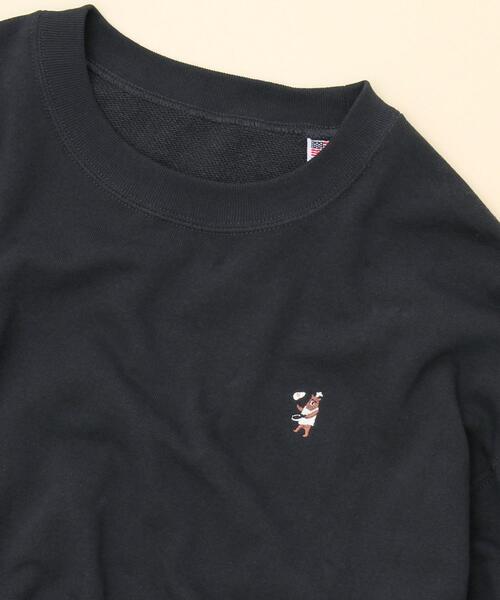 coen（コーエン）の「【WEB限定カラー】USAコットンオーガニックコットンミックス裏毛コーエンベア刺繍スウェット#（スウェット・レディース・ベージュ/ナチュラル/ブラック/ターコイズブルー・FREE）」の20枚目の写真